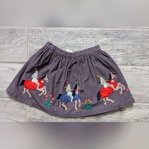 Mini Boden Embroidered Knight Skirt VGUC Size 4-5